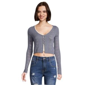 Aeropostale - NWT Cropped Crochet Cardigan Sz L